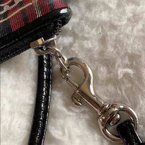 Coach Poppy Classic Red Tartan Wristlet thumbnail 5