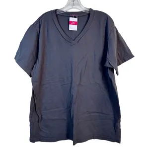 Fresh Produce Womens V-Neck T-Shirt Oyster Grey Cotton Short Sleeve Large‎ thumbnail 1