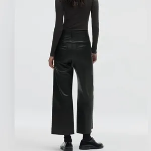 Zara The Marine Straight Faux Leather Pants US Size O thumbnail 4