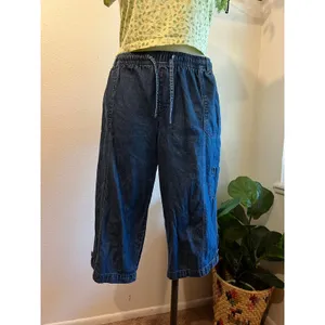 Low Rise Jort Cargo Denim 100% Cotton Capri Pants Size XL Women's 90s Y2K thumbnail 9