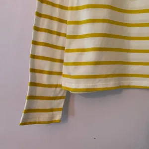 Boden Yellow White Stripe Long Sleeve Shirt Basic Minimalist Preppy Cotton 8 thumbnail 4