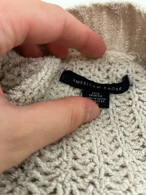American Eagle Outfitters Cozy Open-Front Cardigan in Light Taupe thumbnail 3
