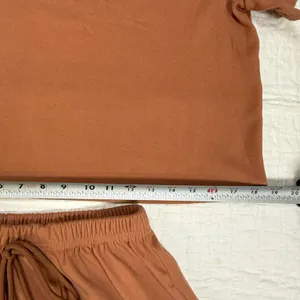 Women's Brown Short Sleeve Pajama Set thumbnail 6