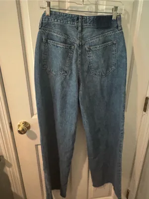 Abercrombie & Fitch Curve Love Wide Leg High Rise Jeans NWT Sz 25 | 90s Baggy thumbnail 3
