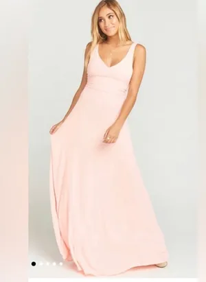 NWT Jenn Pink Maxi Bridesmaids Formal Dress - Size S thumbnail 1