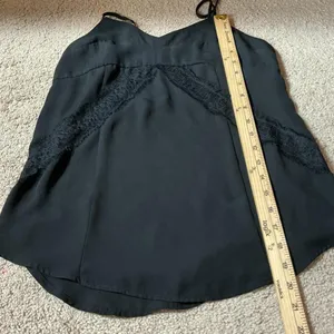 Mossimo Babydoll Black‎ Lace Trim Cami Tank Top Women's Grunge Gothic thumbnail 4