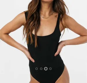 ASOS black scoop neck bodysuit Size 8 thumbnail 1