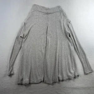 We The Free People Sweater M Medium Love Split Tunic Blue‎ Ribbed OB519393 Gray thumbnail 12