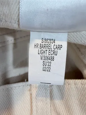 NWT Banana Republic‎ Cream Barrel Leg Jeans High Rise Wide Leg Denim 32 14 thumbnail 10