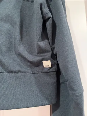 Vuori Halo Half‎ Zip Cropped Hoodie - Teal Green XS thumbnail 3