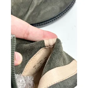 Kelsi Dagger Boots Women Size 5 Olive‎ Suede Latch Ruched Ankle Booties NEW thumbnail 8