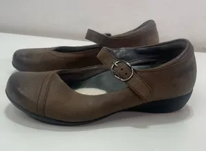 Dansko Brown Mary Jane Leather Low Wedge Women's 36 Comfort Shoes Academia thumbnail 1