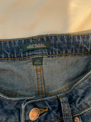 wild fable dark wash jean shorts mid rise thumbnail 4