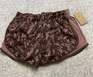 Nike Womens Dri-FIT Running‎ Shorts Brown Mauve Abstract FZ3482-208 XS NWT thumbnail 1