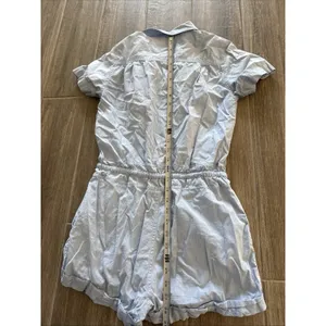 Wilfred Free Zero Blue Short Button Romper w/ Pockets thumbnail 9