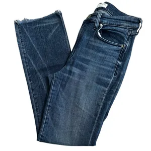AYR The Bomb Pop Jeans 31 High Rise Straight Leg Raw Hem Medium Wash thumbnail 3