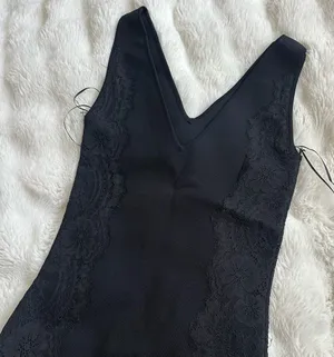 Zara Elegant Black Lace Dress thumbnail 1