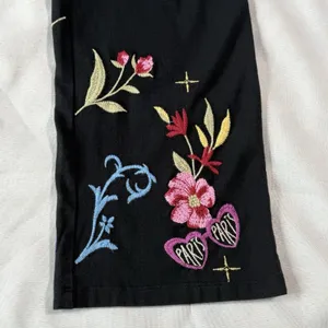 NWT‎ Johnny Was M Embroidered Paris France Leggings Art To Wear Boho Fairycore thumbnail 8