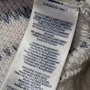 Chaps by Ralph Lauren women's size XL Blue and White Striped Sweater long sleeve thumbnail 7