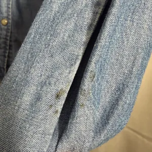 Free People Lace Embroidered Denim‎ Pearl Snap Tencel Linen Button Down Shirt 10 thumbnail 8