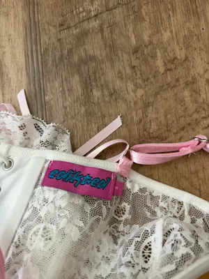 Edikted lace corset top with pink bows thumbnail 3
