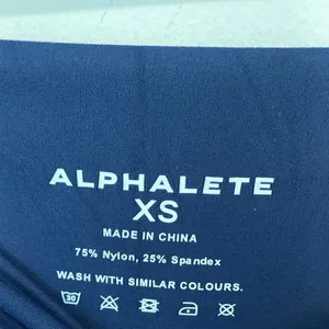 Alphalete Aura Wide Leg Pants Mid Rise, Navy Size XS thumbnail 3