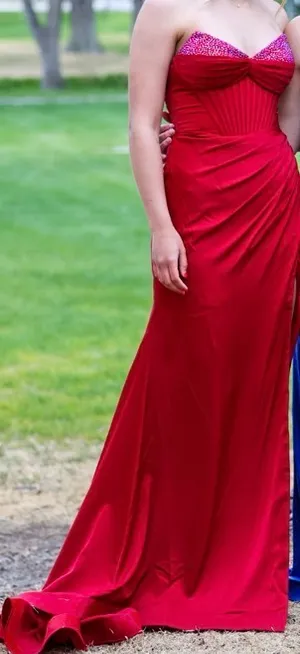 Alyce Paris 62062 style Red Prom dress thumbnail 5