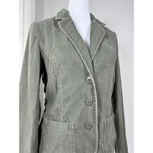 Vintage ‘04 Old Navy Khaki Green Corduroy Single Breasted Blazer thumbnail 4