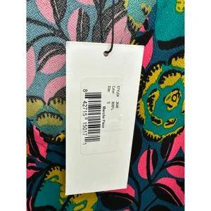 Leota Dress‎ Women's S Multi Blue Pink Bright Floral Marche Fleur V-Neck Maxi thumbnail 7