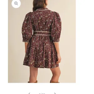 &merci Elegant Floral Burgundy Mini Dress thumbnail 5