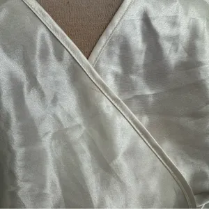Victoria's Secret Vintage Gold Label Ivory Satin Bodysuit Bridal Wedding Large thumbnail 2