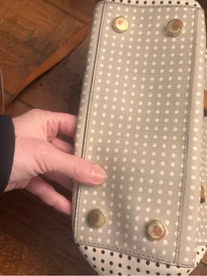 FOSSIL Sydney Polka Dot Canvas‎ Satchel Brown thumbnail 5