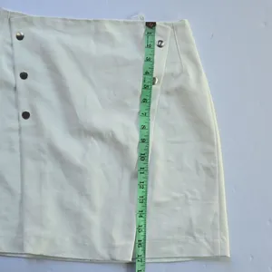 Zara -1929 NWT White Mini Skirt‎ Women's Medium thumbnail 6