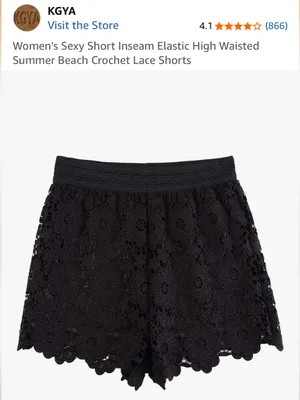 Luxe Black Lace Shorts Summer Chic Goth Grunge Glam Quiet Luxury M thumbnail 4