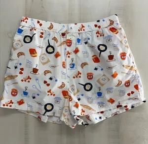 ANTHROPOLOGIE breakfast printed lounge sleep boxer shorts L thumbnail 1
