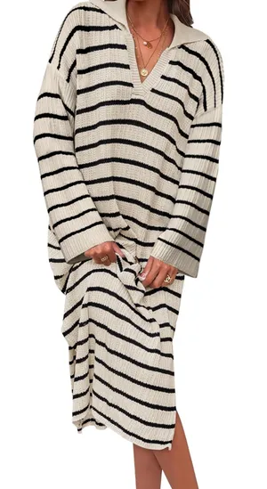 Striped Sweater Dress Multi thumbnail 1