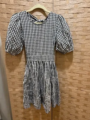 FAITHFULL THE BRAND Lizzy gingham mini dress size 4 NWOT thumbnail 3
