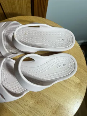 CROCS Pale Pink Slide Sandals thumbnail 3