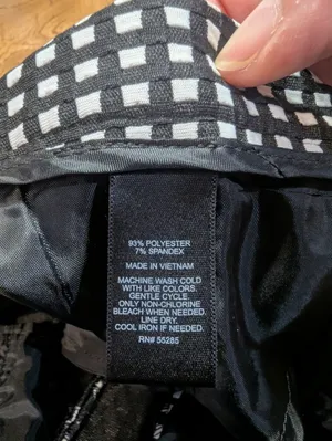Express Dress Pants, Size 2R, Black & White Check Pattern thumbnail 7
