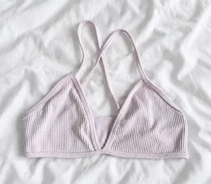 Out From Under Lavender Ribbed Bralette – Size XS/S thumbnail 1