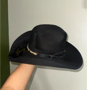 Black Cowboy Hat Size M thumbnail 2