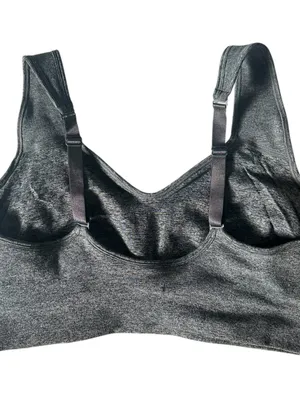 PUMA Heather Grey Adjustable Strap Sports Bra Size Large thumbnail 4