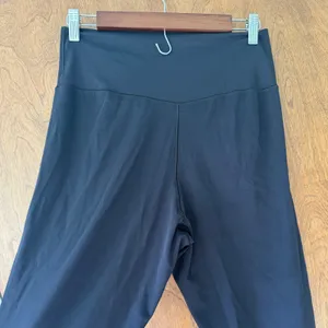 Black Extra High Rise Wide Leg Crossover Flare Active Leggings Gym Yoga Shaping thumbnail 8