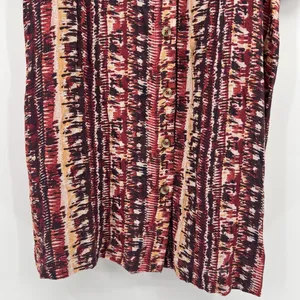 Garnet Hill Jardin Crepe Dress Firesmoke Stripe A-line 3/4 Sleeves‎ Size Small thumbnail 5