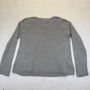 Madewell Womens Gray Textured Cotton Blend Crew Neck Sweater Large‎ F3447 FA16 thumbnail 5