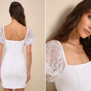 COPY - LULUS Bridal Bachelorette Engagement Bridal Shower Sexy Sequin Mini Dress thumbnail 5