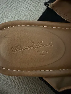 Universal Threads Black Crisscross Espadrille Slide Wedges thumbnail 3