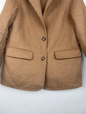 Abercrombie & Fitch Camel Heavy-weight Wool Blend Blazer Coat Size Medium NWT thumbnail 3
