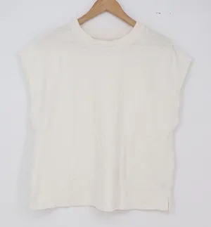 Universal Threads T-Shirt Womens XL Muscle Tee Cream Slub Cotton Solid Excellent thumbnail 1