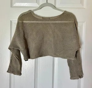 Zara Cropped Knitted Sweater Cover Up thumbnail 3